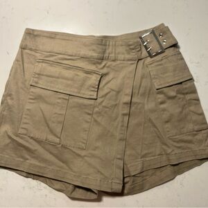 Active USA Khaki Women's Skorts with Silver Buckle